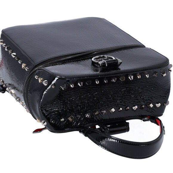 Christian Louboutin Textured Patent Calfskin Rubylou Backpack Black main image 10